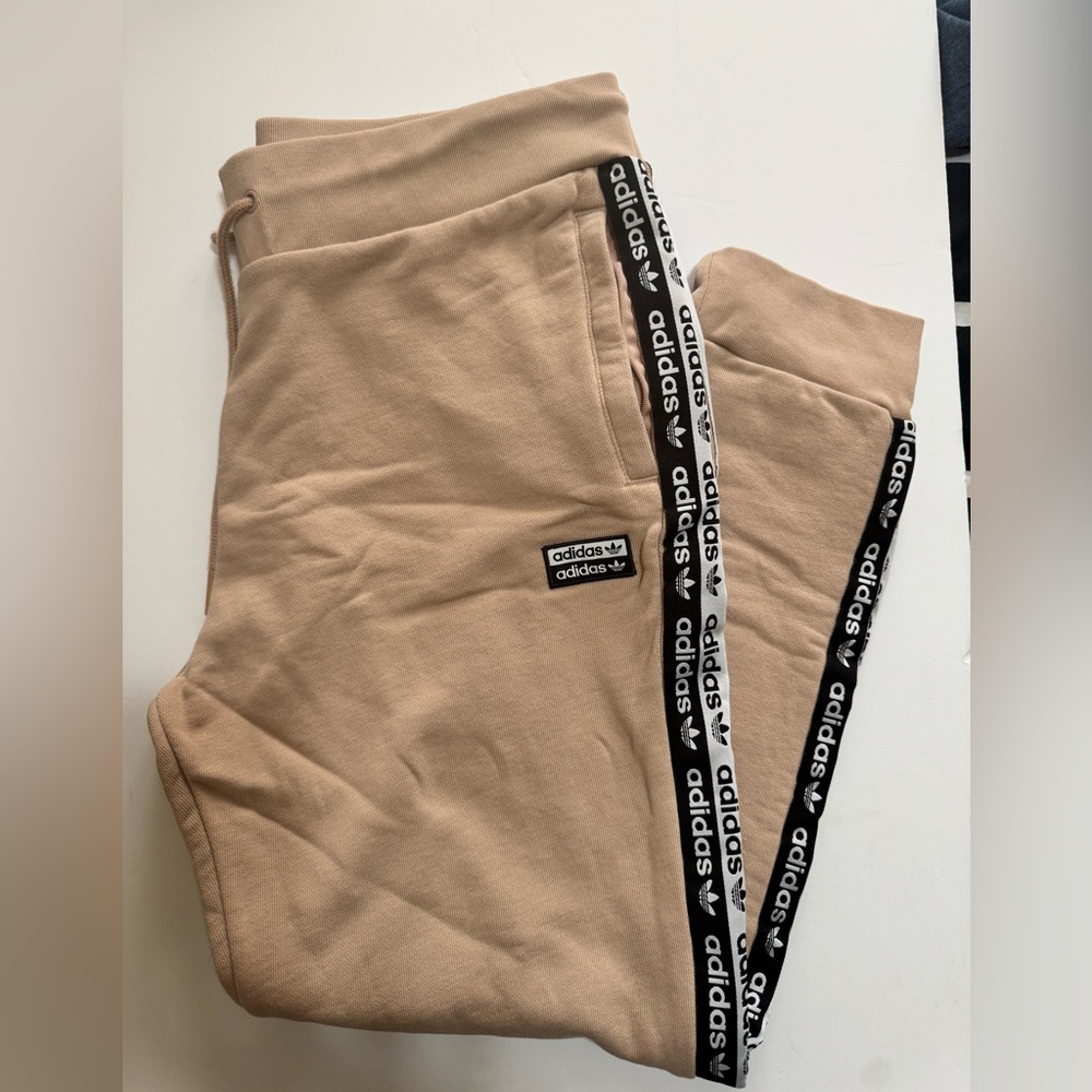 Adidas women rose Joggers with Logo Stripes